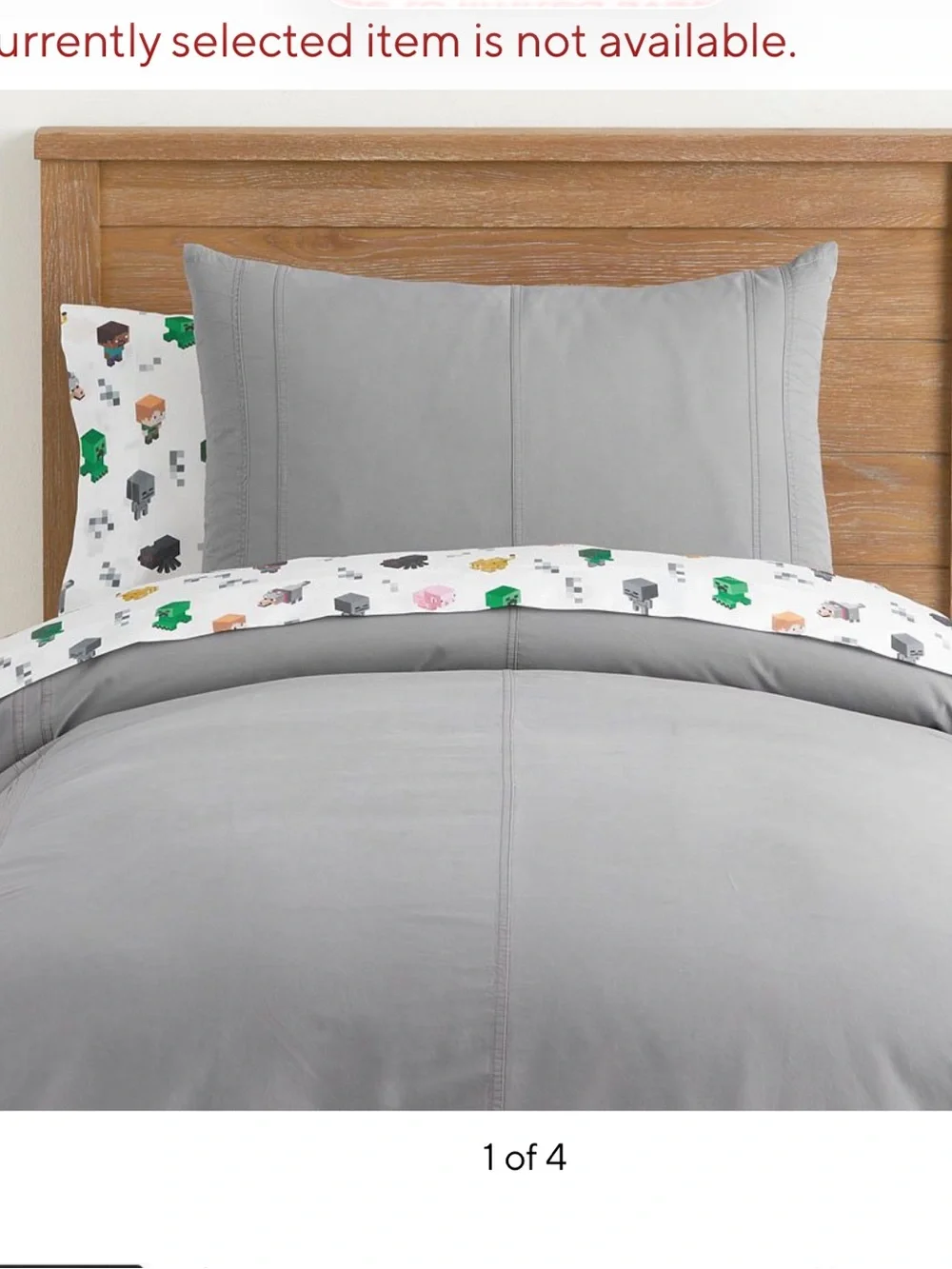 Pottery Barn Kids Cotton Cargo Duvet Cover, Full/Queen, Grey